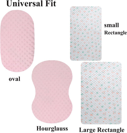 Dot Bassinet Sheet Set 2 Pack Stretch Fitted Bedside Sleeper Bassinet Sheets Sheets,Ultra Soft, for Baby Girls and Boys Light Green Dinosaur