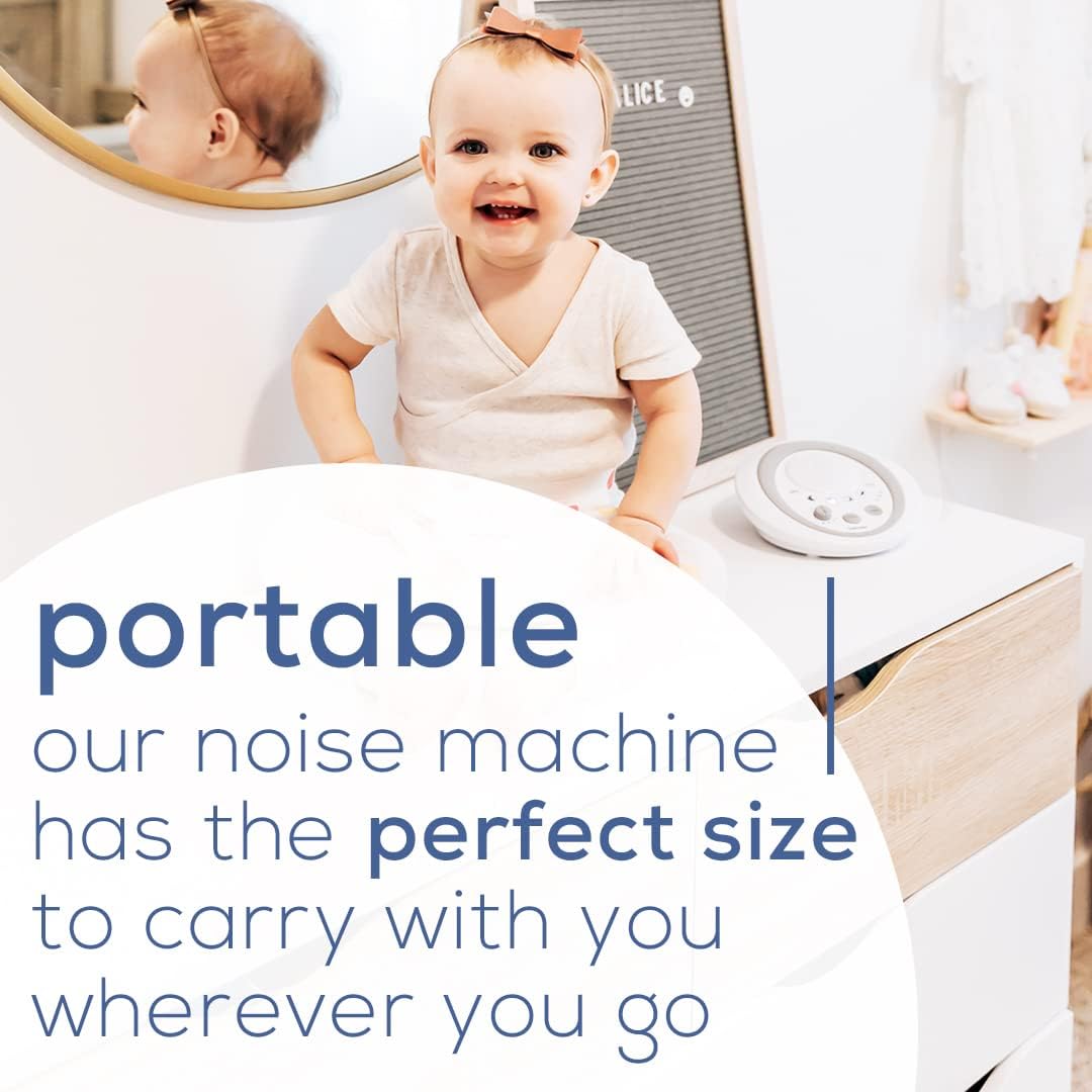 Beurer White Noise Machine with 4 Soothing Sounds | Sound Machine with Auto Shut-Off Sleep Timer | Portable White Noise Machine for Adults, Kids & Babies | Dreamsound Sleep Machine, SL15