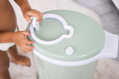 Ubbi Steel Diaper Pail, Odor Locking, No Special Bag Required, Award-Winning, Registry Must-Have, White