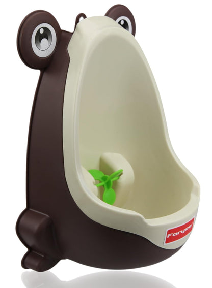Cute Frog Potty Training Urinal for Boys with Funny Aiming Target - Blackish Green