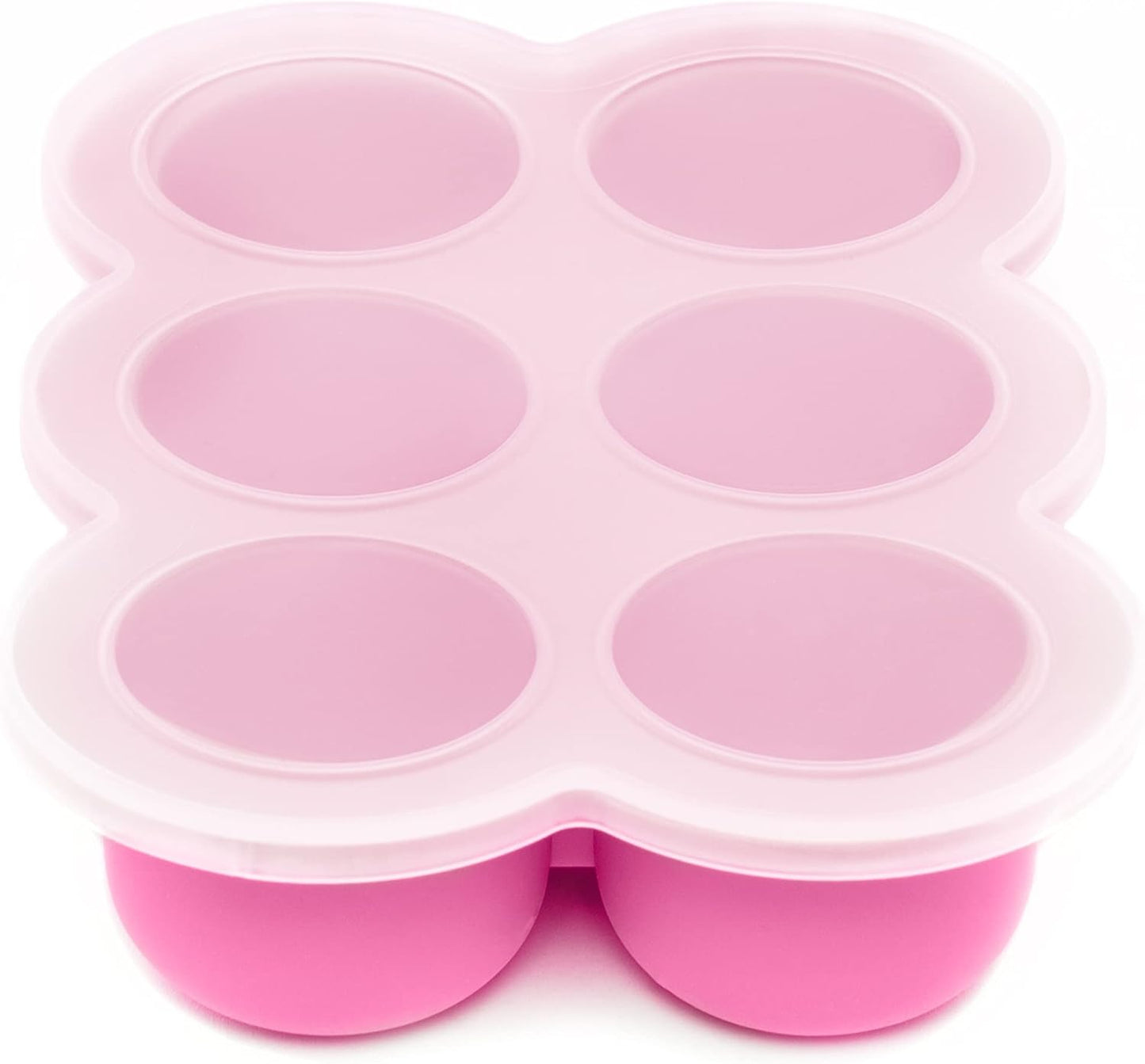 WeeSprout Silicone Freezer Tray with Clip on Lid Perfect Food Storage Container for Homemade Baby Food, Vegetable, Fruit Purees, and Breast Milk (Bright Orange, Ten 1.5 Ounce Sections)