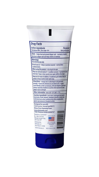 Welmedix Adult Diaper Rash Cream - Zinc Oxide Cream & Moisturizing Skin Barrier Cream, Maximum Strength Diaper Rash Cream for Adults, Skin Protection Ointment - 4oz