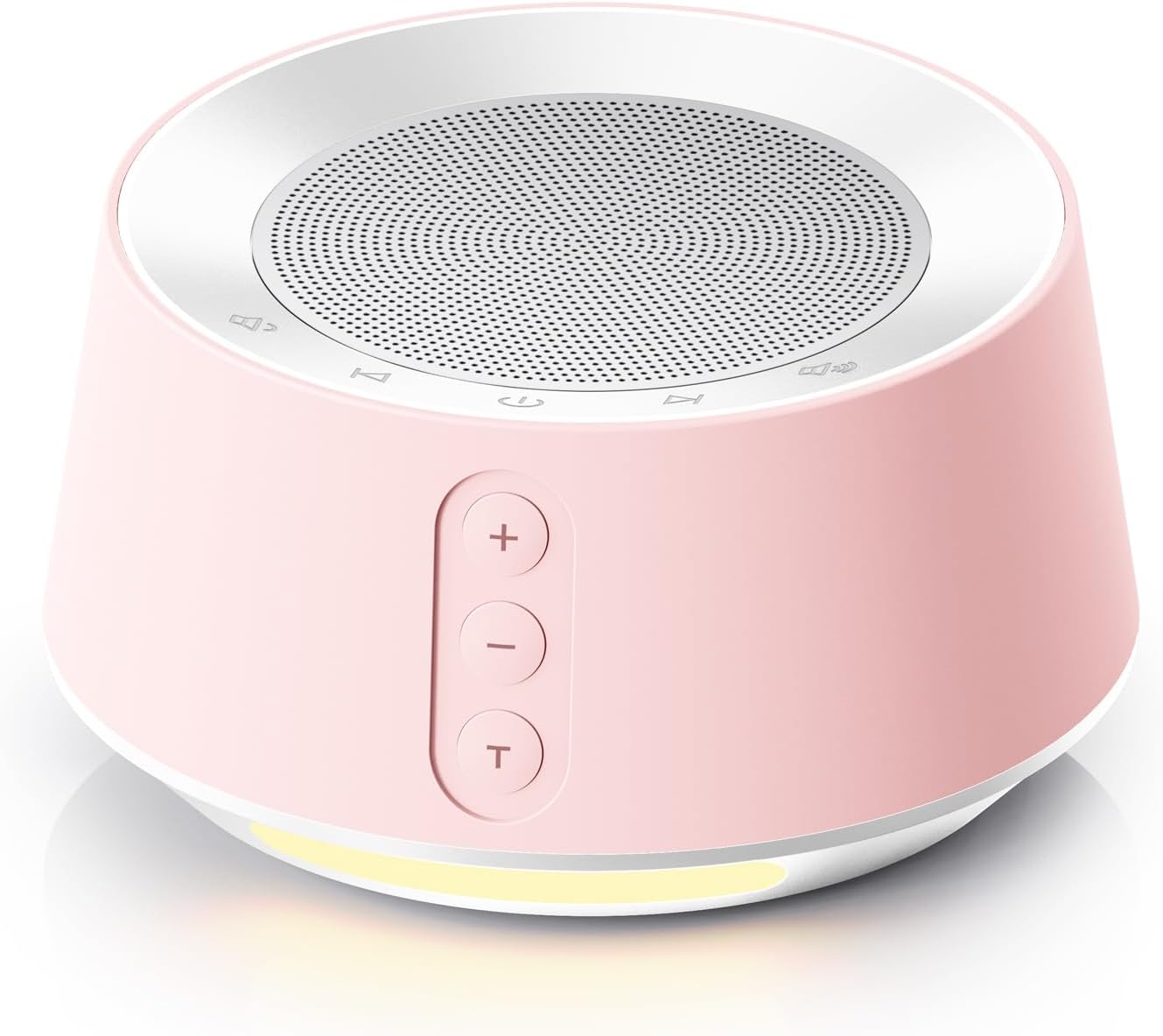 BGOVERSS White Noise Sound Machine with 20 Soothing Sounds, 10 Colors Night Light Sleep Machines Home Office Travel, 5 Timers and Memory Feature Sound Machine for Nursery Baby Kids Adults (White)