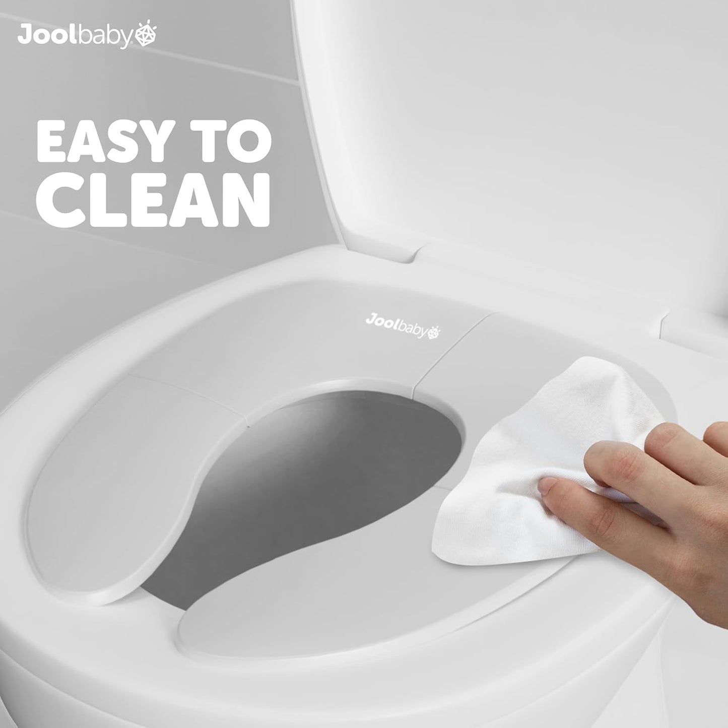 Jool Baby Folding Travel Potty Training Seat for Toddlers, Fits Round & Oval Toilets, Non-Slip Suction Cups, Includes Free Travel Bag (Aqua)