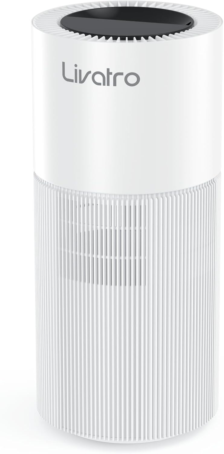 Livatro Stainless Steel Humidifier, 3L Warm Mist Humidifier, Easy Clean with Warm Steam Humidifier, Healthy Air Mist Humidifiers for Bedroom Living Room, with Sleep Mode and Auto-off Setting