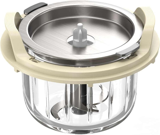 Replacement Glass Bowl with Handle, Blade, and Anti-Spill Food Cover for Baby Food Maker - Essential Accessories for Hassle-Free Baby Meal Preparation