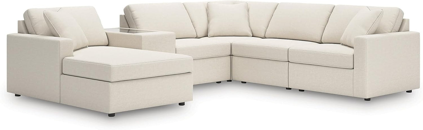 Signature Design by Ashley Modmax Coastal Press-Back Swivel Glider Rocker Recliner with Machine Washable Cover, Hidden Storage Compartments and 2 Bolster Pillows, Beige - Colors A