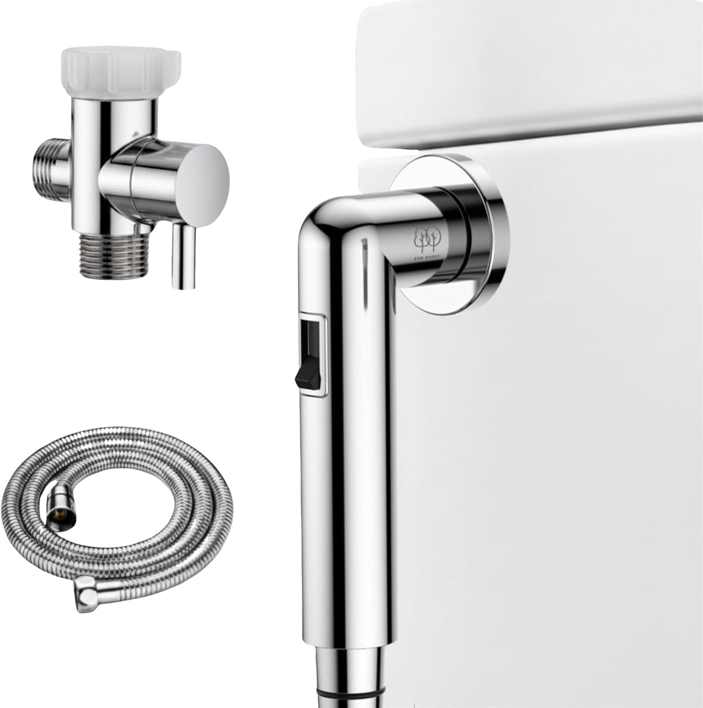Handheld Bidet Sprayer for Toilet - Bum Gun Bidet Sprayer Kit with Adjustable Pressure, Bathroom Bidet Attachment, Cloth Diaper Sprayer, Feminine Wash, Easy Install, Leak-Free