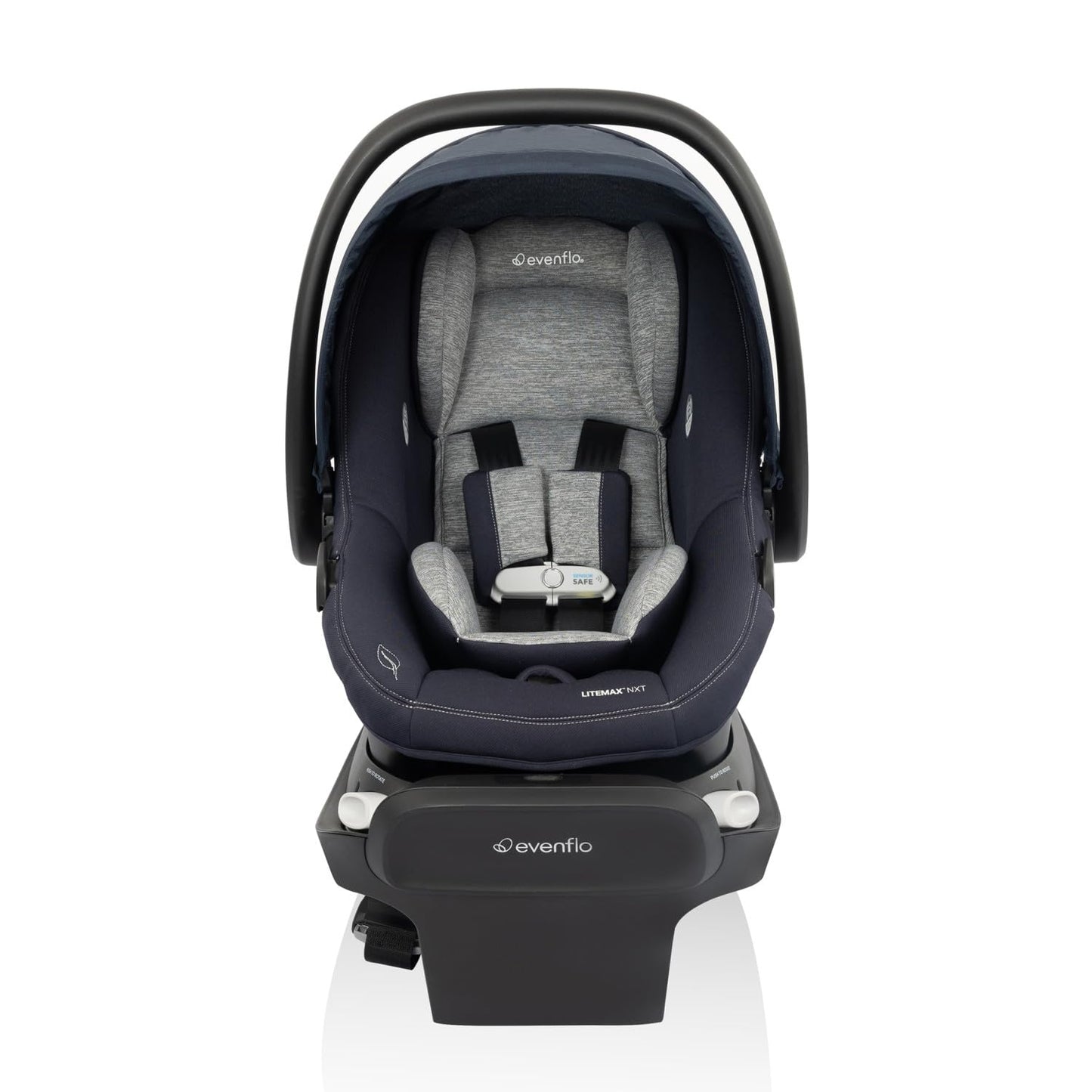 Evenflo Revolve180 LiteMax NXT Rotating Rear-Facing Lightweight Preemie and Infant Car Seat 3-30lbs. with SensorySoothe. Easy Install with Base (Agate Purple)