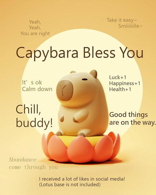 Amaredom Capybara Night Light, Adorable Capybara Lamp, Silicone Dimmable Nursery Nightlight, Rechargeable nightlight for kids with 20 Minutes Timer & Tap Control Baby Girls Women Bedrooms, Living Room