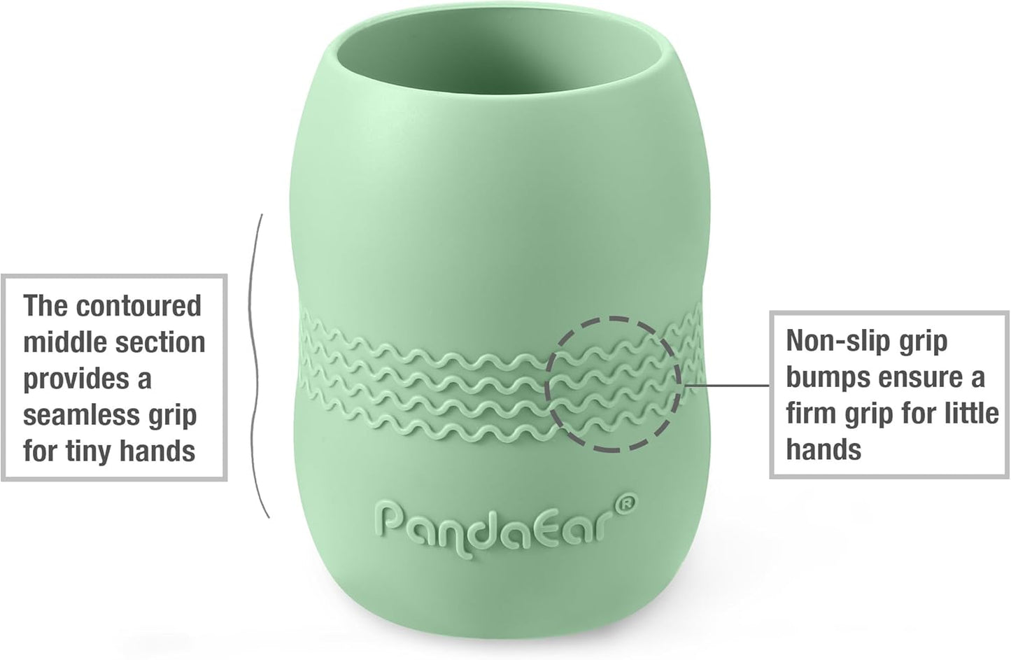 PandaEar Silicone Baby Feeding Set - 6-12 Months | LED Weaning Supplies - Bib + Plate with Suction + Cup + Bowls and Spoon