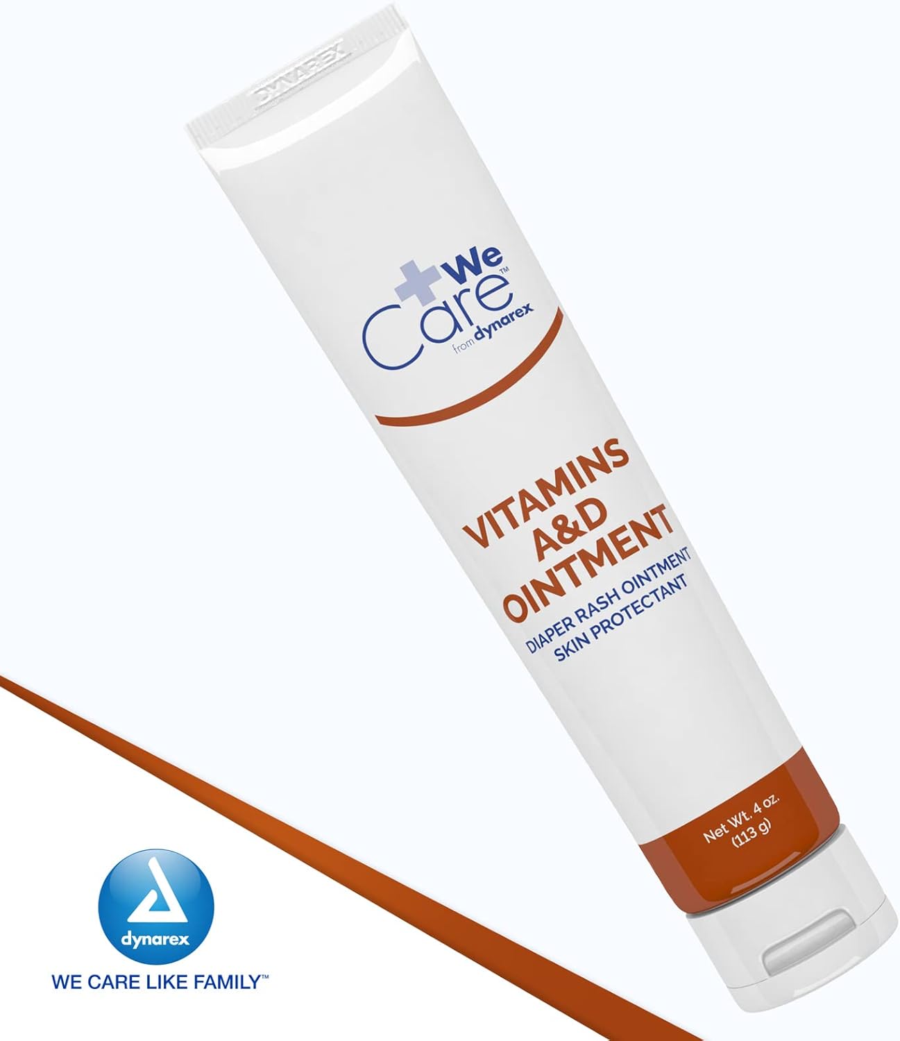 Dynarex Vitamins A & D Ointment, Ointment with Vitamin A and Vitamin D Skin Protectant, for Diaper Rash and Discomfort, White, 15 oz Jar