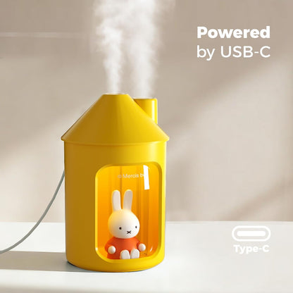 Mipow X Miffy Double Spray Humidifier 2.0 Smart App-Control RGB LED, Mini Cute Humidifier with Night Light, 500ml for Bedroom, Nursery/Office - Blue