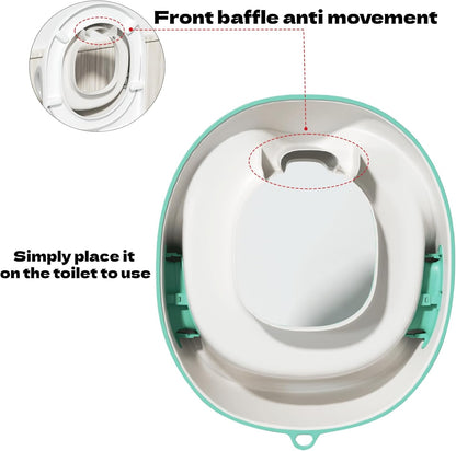 Potty Training Seat for Boys and Girls – Baby Potty Training Seat with Detachable Soft Cushion Sturdy Handle and Backrest，Toddler Potty Training Toilet Seat for Kids, Splash Guard for Toilet Toddler