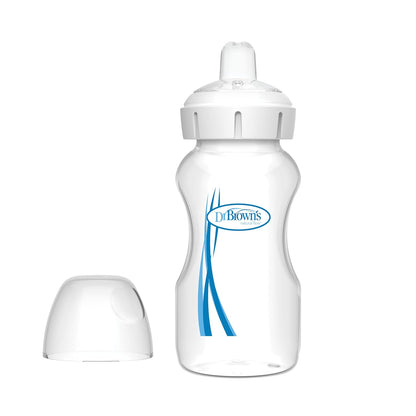Dr. Brown’s Natural Flow® Level 2 Wide-Neck Baby Bottle Silicone Nipple, Medium Flow, 3m+, 100% Silicone Bottle Nipple, 6 Pack