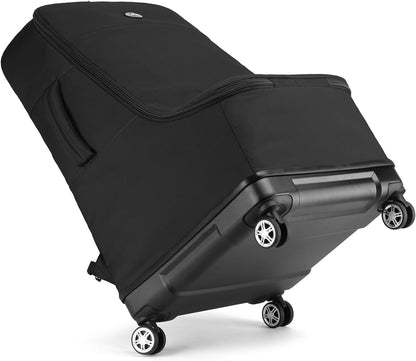 TUGUAN Car Seat Travel Bag for Airplane with Spinner Wheels, Infant Car Seat Bags for Air Travel with Hard Bottom, Padded Car Seat Backpack, Large Car Seat Storage Bag for Airport Check, Brown