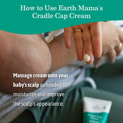 Earth Mama Cradle Cap Cream - 2 oz - Gentle Cream for Babies - Scalp Moisturizer to Help Soften Flakes - Cradle Cap Kit Essential