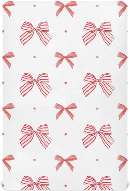 Fitted Crib Sheets Cactus and Floral Stretchy Portable Playard Sheets for Baby Toddler, Breathable Soft Mini Crib Mattress 52 x 28 in for Boys and Girls