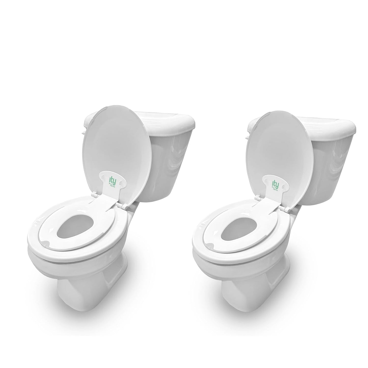 Ingenuity Ready Set Go Potty Training Toilet, Removable Bowl, Non-Skid Bottom, Wide Stable Base, Age 18 Months & Up, White & Grey