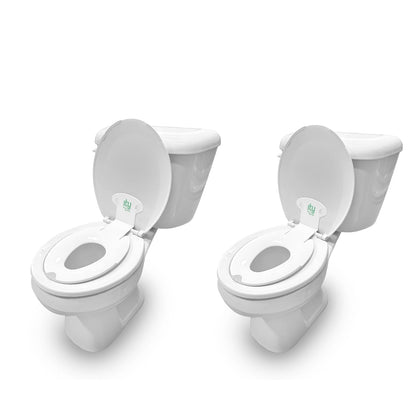 Ingenuity Ready Set Go Potty Training Toilet, Removable Bowl, Non-Skid Bottom, Wide Stable Base, Age 18 Months & Up, White & Grey