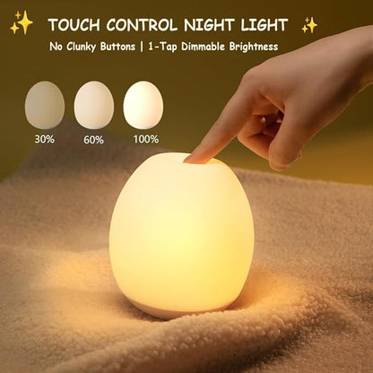 Night Light for Kids,Egg Night Light for Baby Nursery, 7 Colors Changing &30-Min Timer Portable Nursery Night Lamp forBaby Nursery & Kids Bedroom,DIY Hand-Painted Custom Lamp