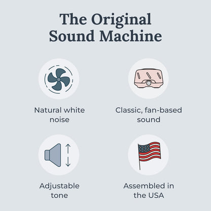 Yogasleep Dohm UNO White Noise Sound Machine (White) With Real Fan Inside for Non-Looping White Noise, For Travel, Office Privacy, Meditation, Sleep Aid For Adults & Baby, Registry Gift