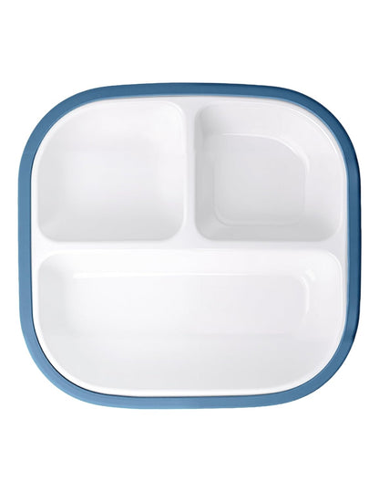 BABELIO Powerful Suction Plates for Baby and Toddler, 100% Food Grand Silicone, Divided, BPA Free, Microwave & Dishwasher Safe, Stay Put, 3 Pack