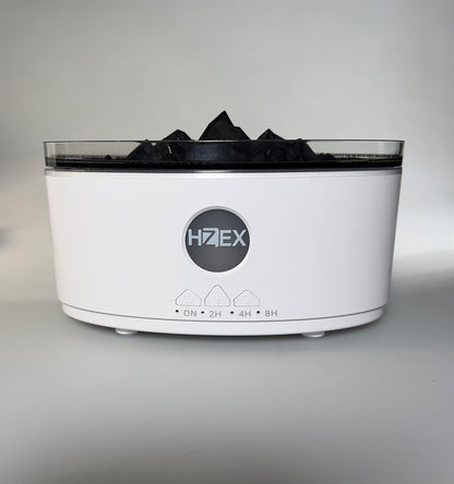 HZEX 2-in-1 300ml Ultrasonic Essential Oil Diffuser Humidifier, Lava Rock Design, w/Auto Safety-Shutoff, Remote Control, LED Lights, Quiet Long-Lasting Scent Diffuser for Bedroom Home Nursery Office