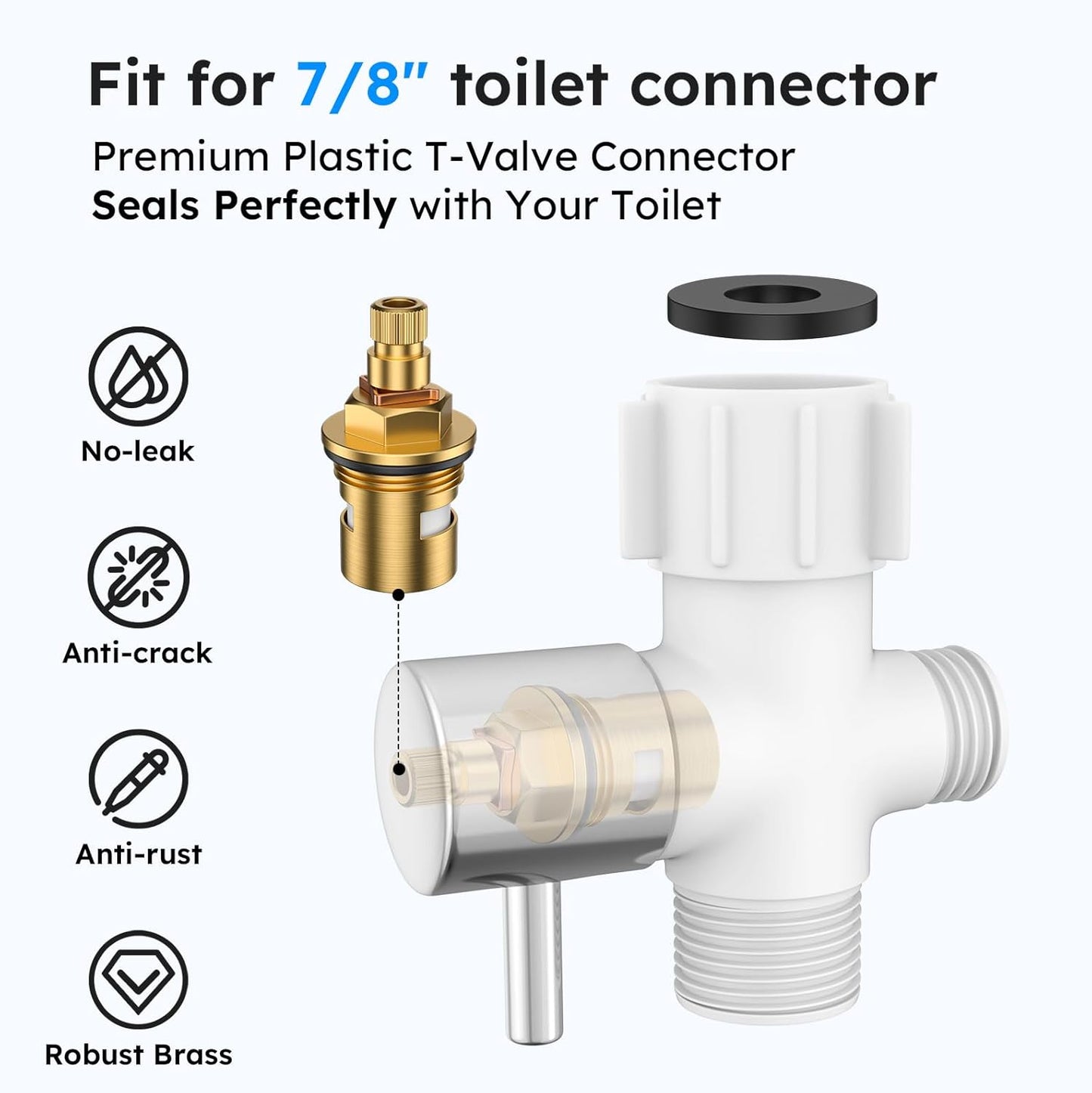 Arofa Handheld Bidet Sprayer for Toilet - 2 Pack Bidets Faucet for Existing Toilets Cloth Diaper Jet Sprayer, Stainless Steel Muslim Shower with Bidet Hose for Feminine Wash