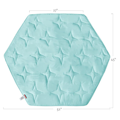 Octagon Playpen Mat Grey, Non Slip 8 Panel Playpen Mattress Mat Fits Regalo Extra Large Play Yard and hiccapop XL 69" Baby Playpen, Grey Star Octagon Playard Pad