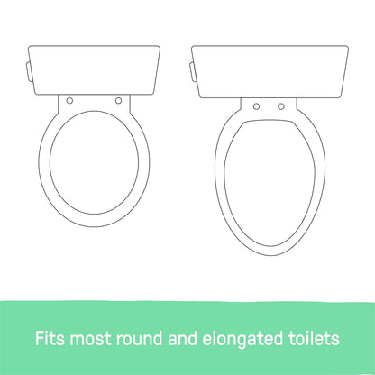 Ingenuity Ready Set Go Potty Training Toilet, Removable Bowl, Non-Skid Bottom, Wide Stable Base, Age 18 Months & Up, White & Grey