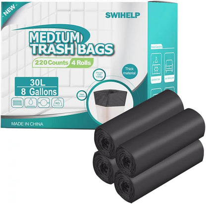 Handle Trash Bags 4 Gallon 100 Counts Small Garbage Bags for Office,Kitchen,Bedroom Waste Bin, Rubbish,Trash Can Liner