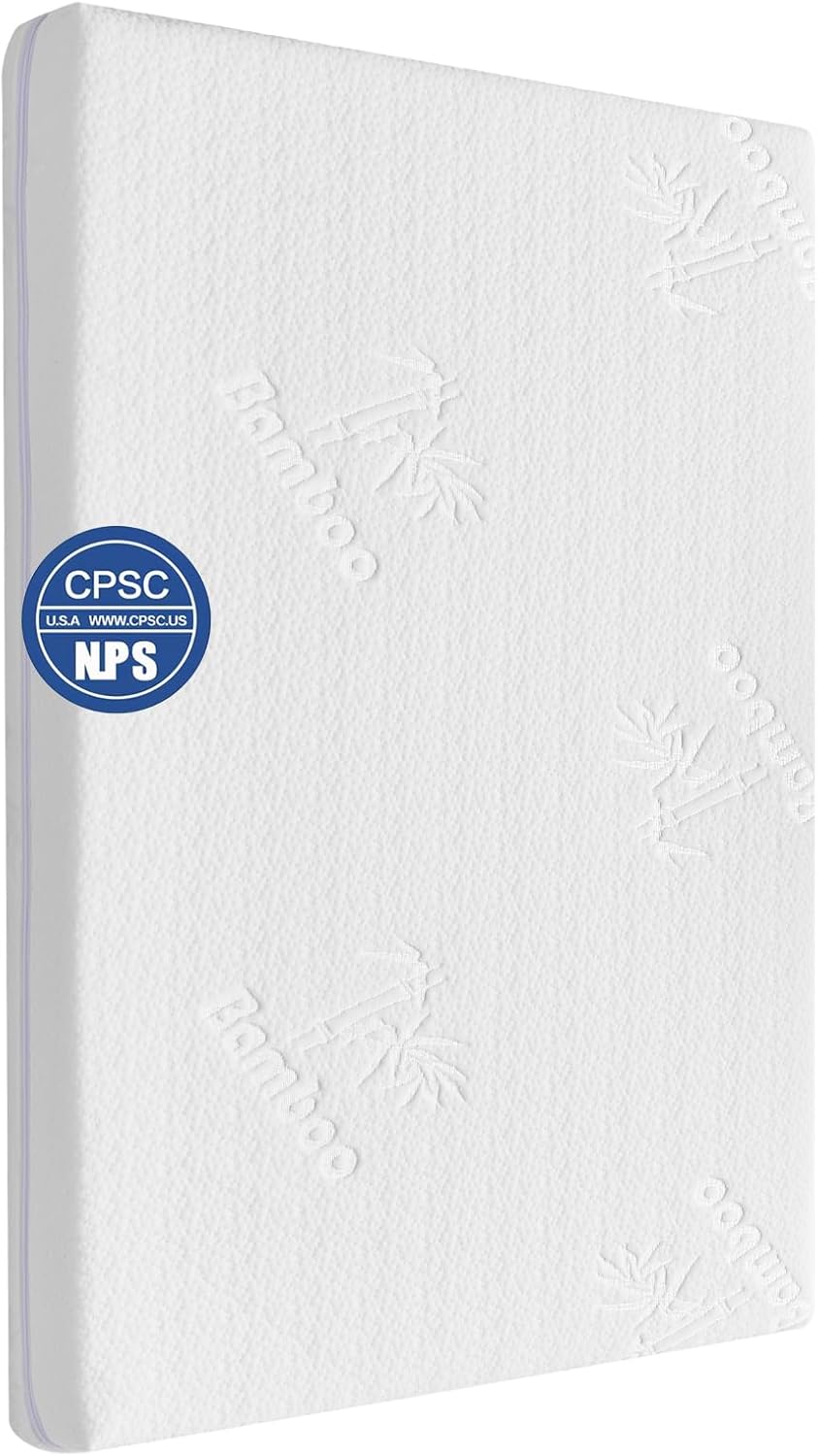 36.5x25 Playard Mattress for Trend: 1.5" Thick Dual Sided Gel Memory Foam Bassinet Mattress Fit for Dream On Me Nest/Zodiak/Zoom Portable, Pamo Babe Deluxe and Baby Trend Playard