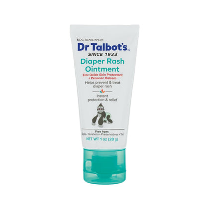 Dr. Talbot's Baby Diaper Rash Ointment - 2 oz - Zinc Oxide Skin Protectant with Peruvian Balsam - Treats and Prevents Rash