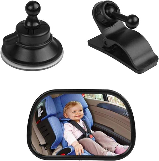 Baby Car Mirror Safety Car Seat Mirror for Rear Facing Infant Wide Adjustable 360 Degree View,Shatterproof,Fully Assembled, Crash Tested