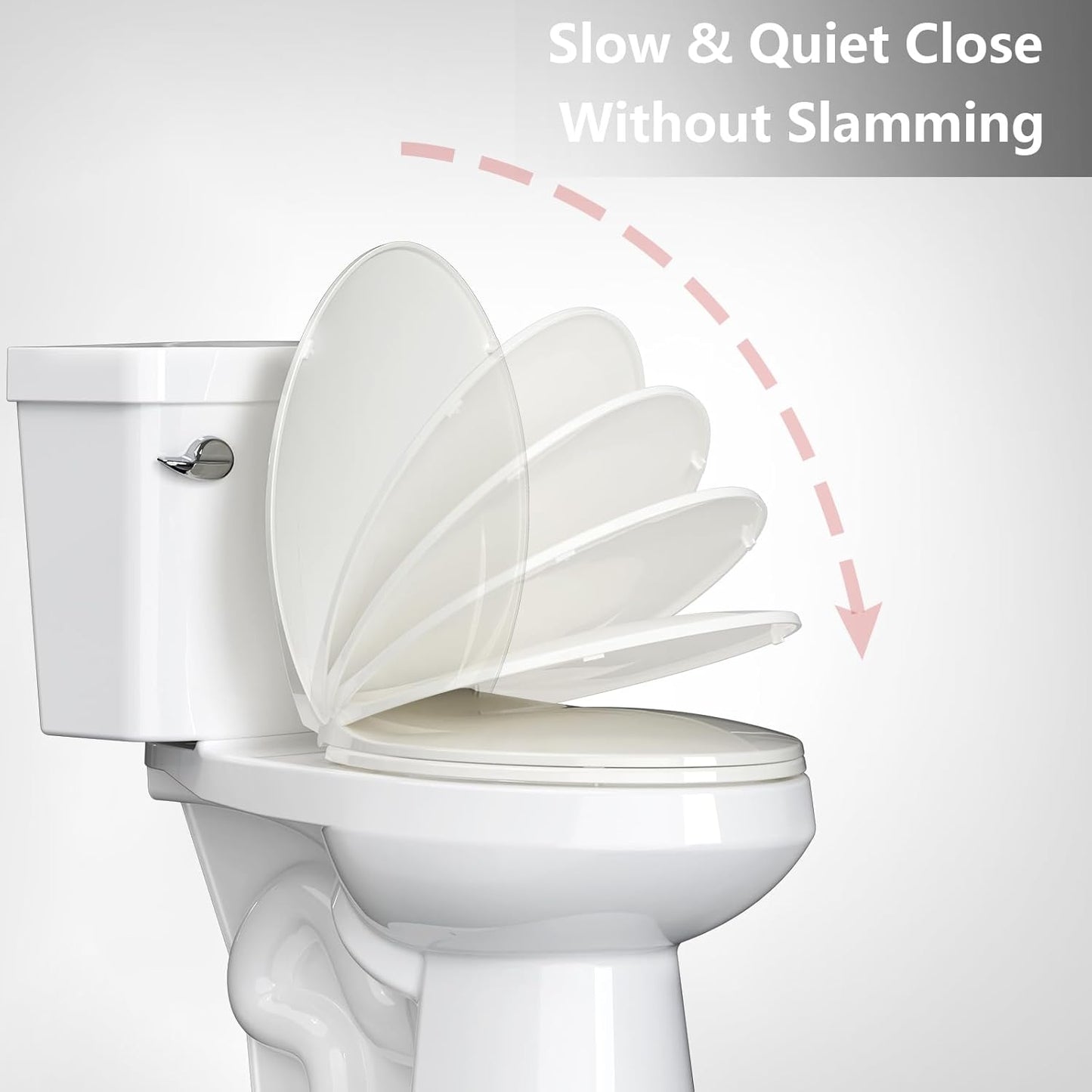 Toilet Seat Round,Toilet Seat with Toddler Seat Built in, Potty Training Toilet Seat Round Fits Both Adult and Child, with Soft Close,Easy Install and Clean - White, Round