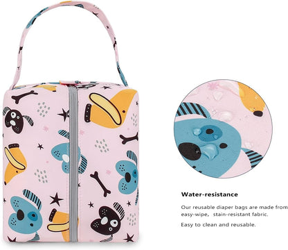 MOMIGO Wet Dry Bags for Baby Cloth Diapers - Waterproof Pod Hanging Diaper Bag Reusable, Washable for Baby Stroller, Diaper Bag, Breast Pump Parts, Travel Bag