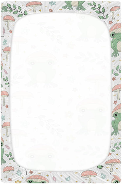 Fitted Crib Sheets Turtle Sea Horse Stretchy Portable Playard Sheets for Baby Toddler, Breathable Soft Mini Crib Mattress 39 x 27 in for Boys and Girls
