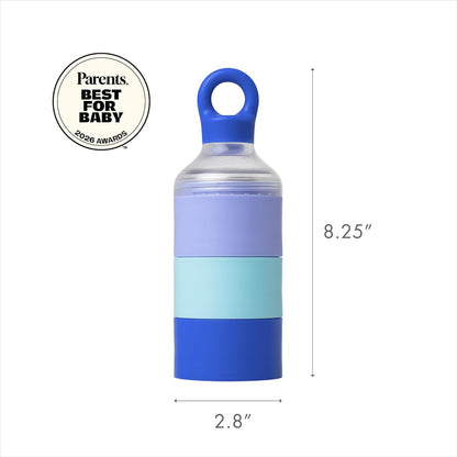 Boon Triful Baby Formula Dispenser On The Go - Insulated Stainless Steel Formula Containers with Stacking Design - Baby Bottle-Feeding Supplies for Travel - Pink