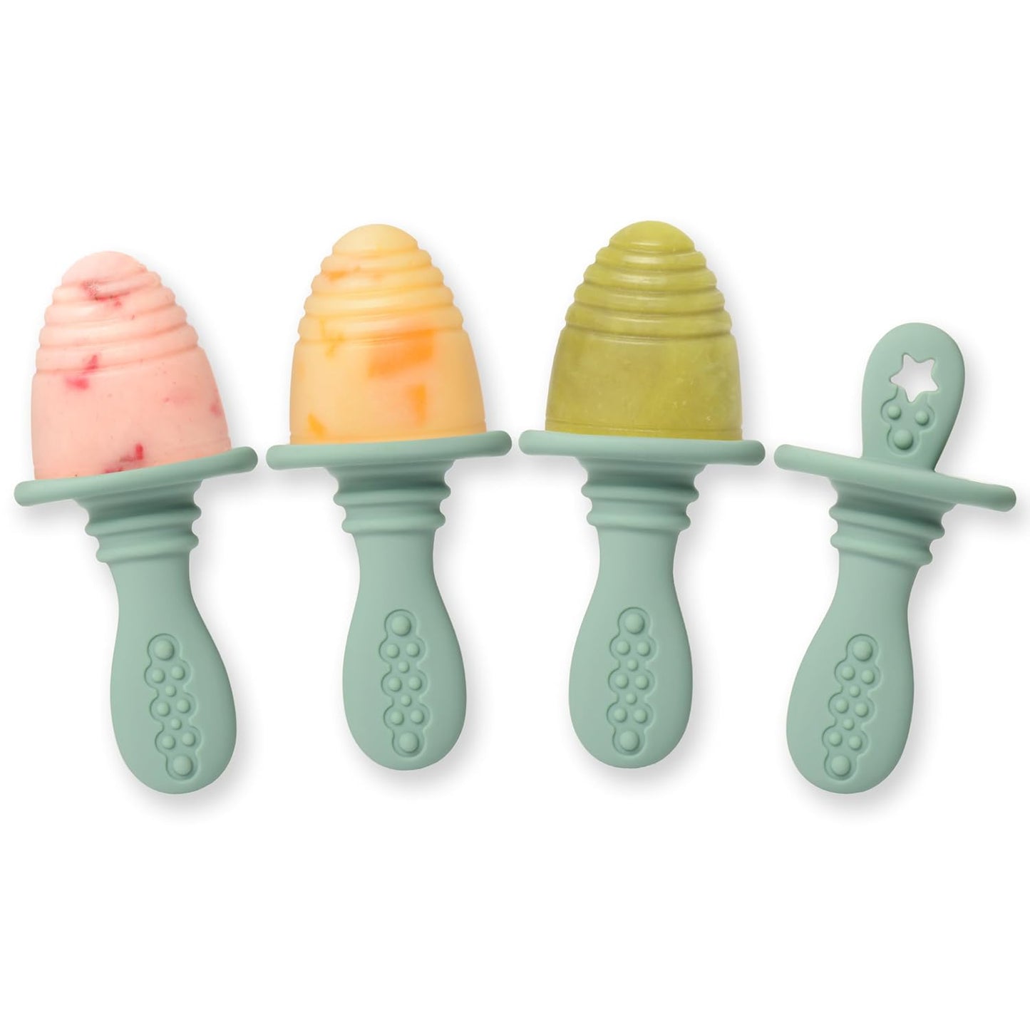PrimaStella Silicone Petite Pops - Baby Popsicle Mold - BPA Free - Dishwasher Safe - 4 months+ Teether Pops