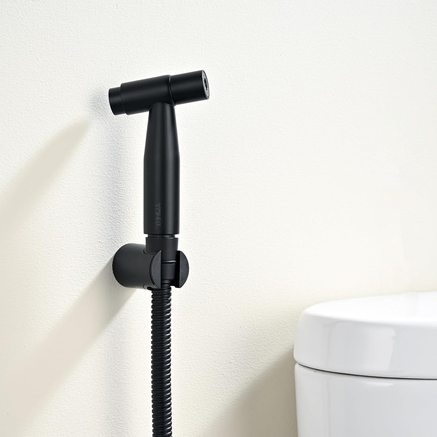 Handheld Bidet Sprayer for Toilet, Premium Stainless Steel Bathroom Bidet Sprayer Set with One-Click Start & Powerful Pressure, Baby Cloth Diaper Sprayer with Complete Accessories - Matte Black