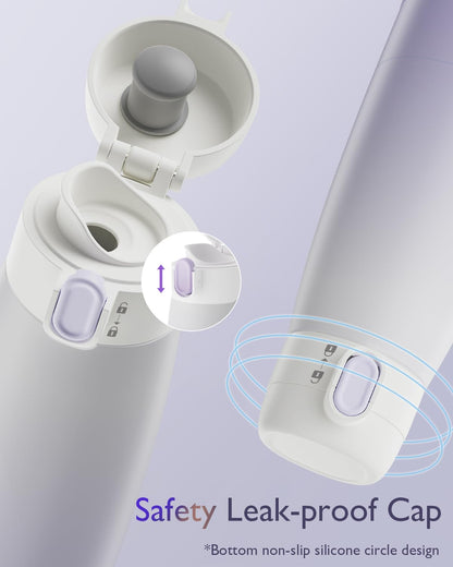 Portable Bottle Warmer for Breastmilk: Baby Milk Warmer with Smart Touch LED Temperature Control | Food-Grade Cordless On the Go Heating Bottle - 5 Mins Quick Milk Heating & Water 12 Ounces