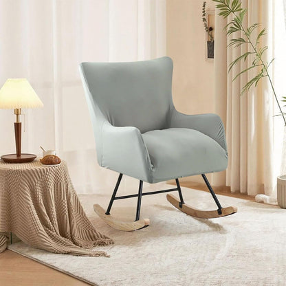 Nursery Rocking Chair Cover Stretchable Glider Chairs Cover Slipcovers Printed Rocking Accent Armchair Slipcover for Living Room Bedroom Offices, 03
