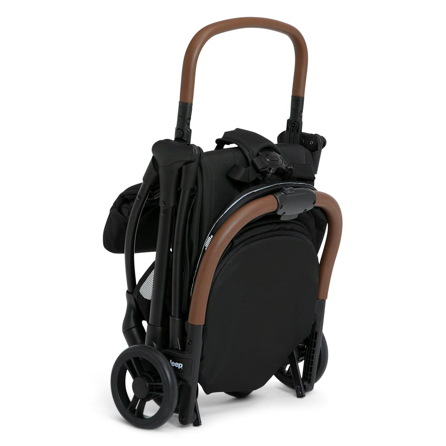 Jeep Altitude Compact Travel Stroller by Delta Children Greenguard Gold, Easy One Hand Fold, Lightweight, Extendable Canopy with Peek-a-Boo Window, Reclining Seat, 4 Wheel Suspension, Olive Green