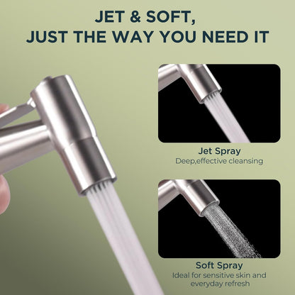 Handheld Bidet Sprayer for Toilet, Stainless Steel Jet Spray Kit Adjustable Pressure, Leak-Proof Jet Spray, Feminine Wash & Muslim Shower, Wall/Toilet Mount, Used for RV Toilets