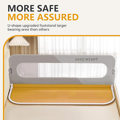 Foldable Toddler Bed Rails - Kids Guard Bumper for Crib Safe Bed Side Rail for Twin Queen King Full Size Beds 32inch