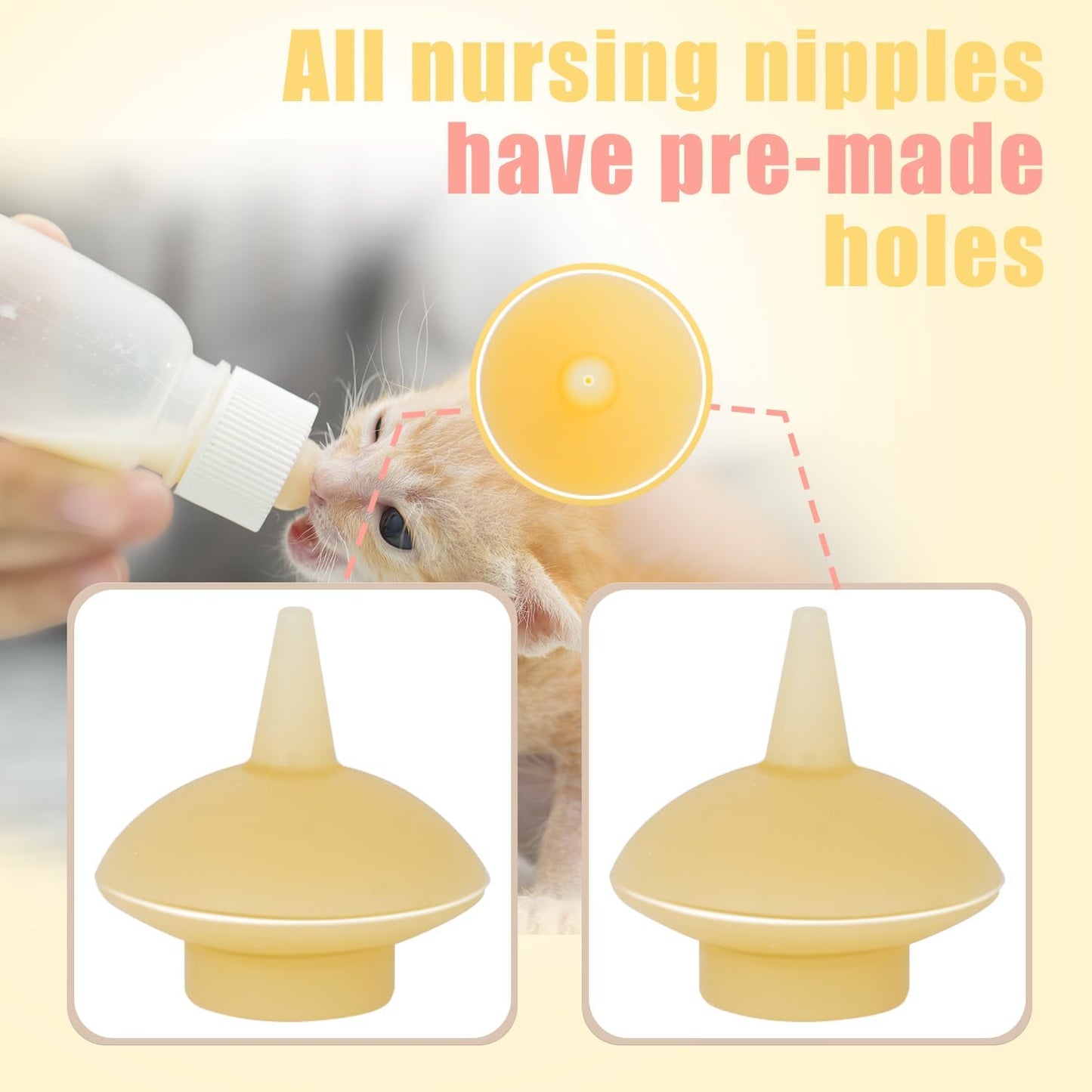 Pet Feeding Bottle and Syringes with Nipples for Small Cat Dog Animals (Model 1)