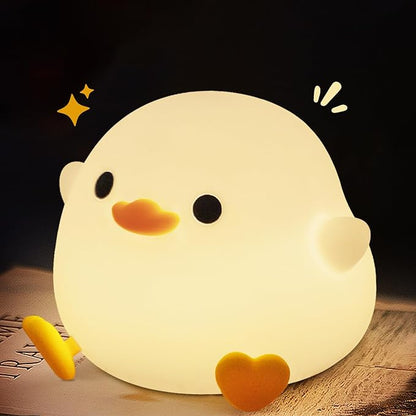 YR YRHH-PET Cute Duck Night Light, Dodo Duck Cute Lamp, Bean Shape, Kids Squishy Ducky Stuff, Silicone Dimmable Baby Nursery Touch Nightlight, Boy Girls College White Elephant Gifts, Home Décor Things