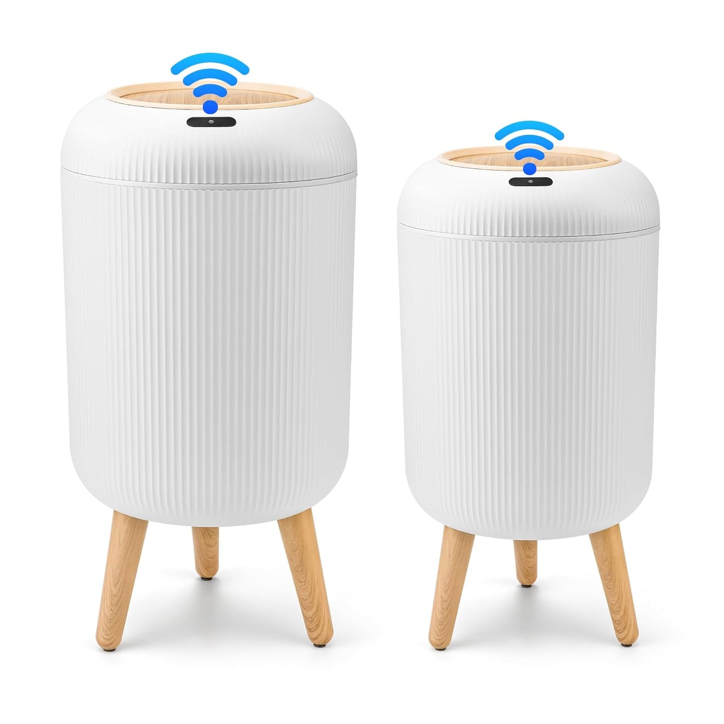 Pukomc Smart Sensor Wastebasket, Convenient and Hygienic Easy to Use, Technology Sensor Waterproof Wastebasket Plastic Trash can for Kitchen, Bathroom, Bedroom, Living Room, Office and Outdoor