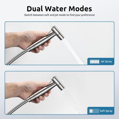 BRITULIF Handheld Bidet Sprayer for Toilet, Jet Sprayer for Toilet Muslim Shower, Adjustable Cloth Diaper Sprayer Bidets Attachment for Toilet, Toilet Bidet Sprayer with Bidet Hose for Feminine Wash